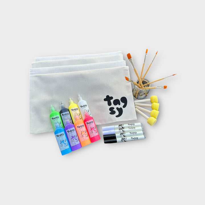 Tote Bag Painting DIY Birthday Party Kit