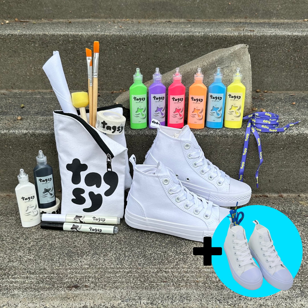 Tagsy Shoe Painting Kit x2 pairs of Shoes - Limited stock offer